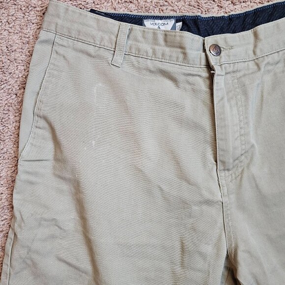 Volcom Chino Shorts Mens 34 Act 36 Tan Stretch Modern Fit Casual Skater Outdoors - Picture 3 of 11